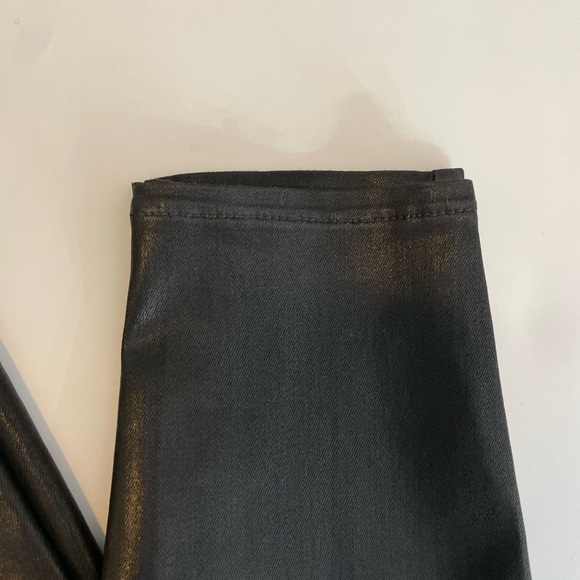 L’Agence Rochelle Coated High Rise Pull On Skinny Jeans Sz M Black - Picture 7 of 10